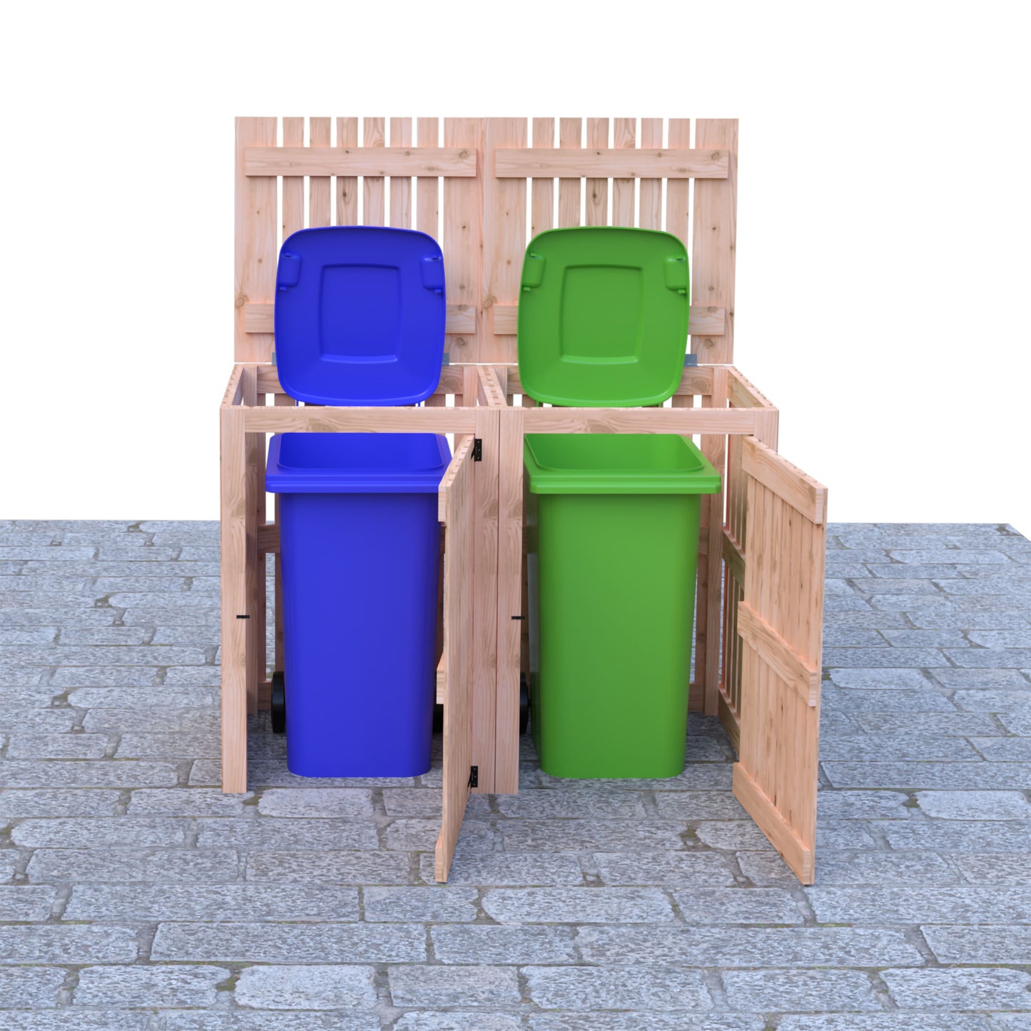 Shire Double Wheelie Bin Store WHEE0103DSL-1AA