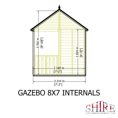 Shire Gazebo 8x7 GAZE0807DSL-1AA