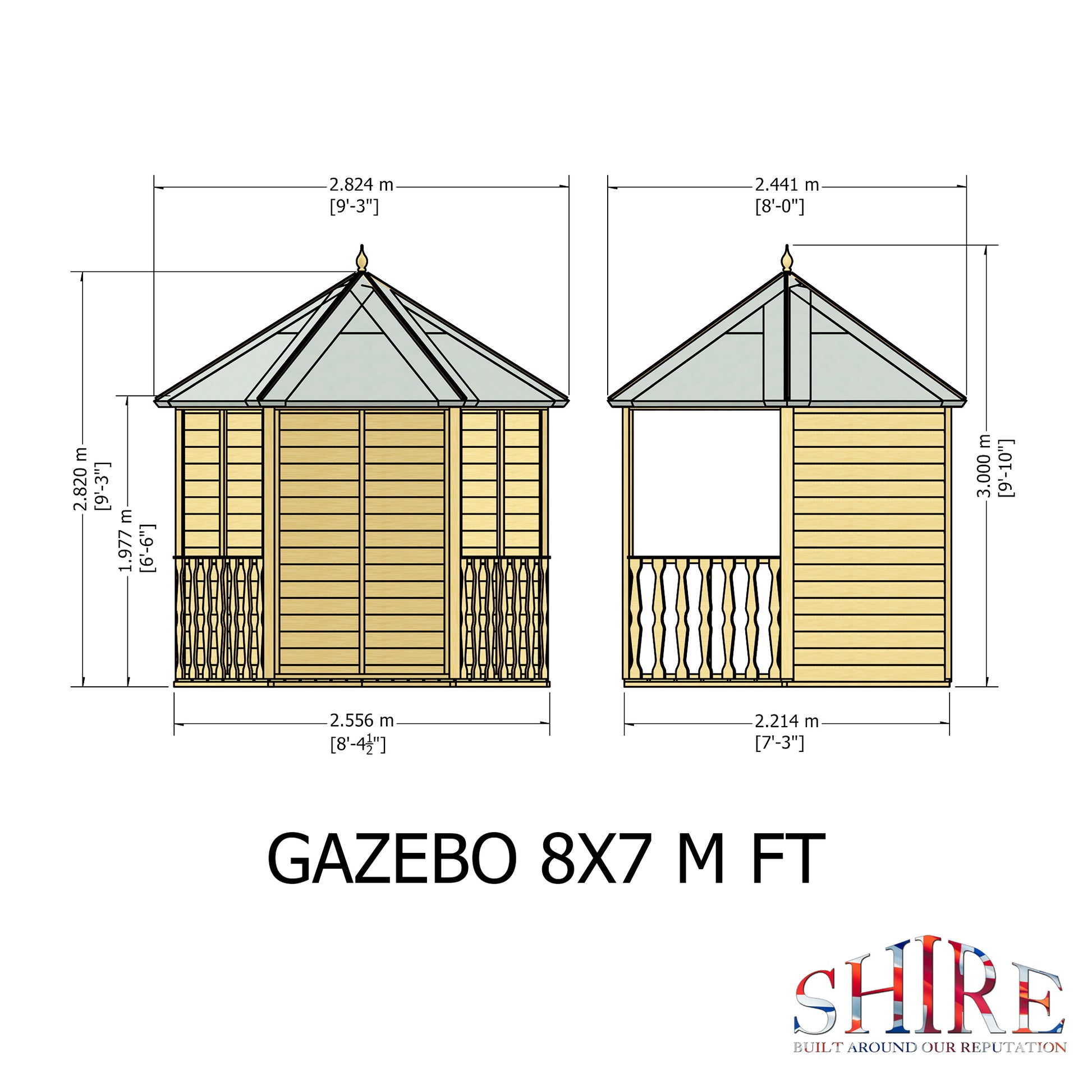 Shire Gazebo 8x7 GAZE0807DSL-1AA