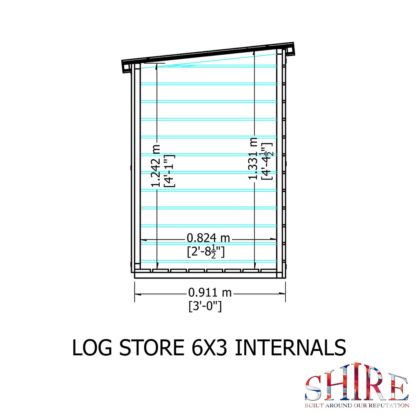 Shire Large Heavy Duty Log Store LOGL6231DSL-1AA