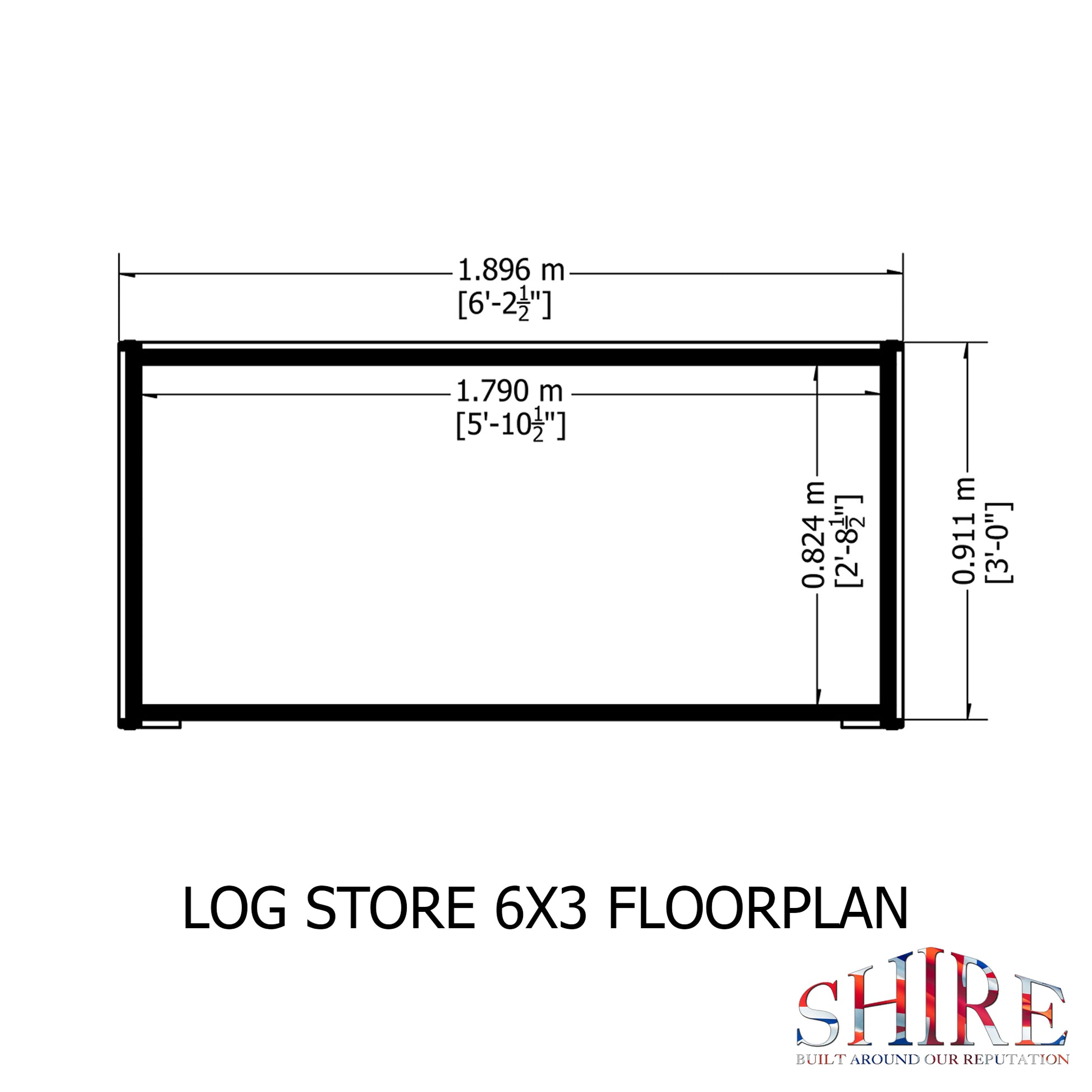 Shire Large Heavy Duty Log Store LOGL6231DSL-1AA