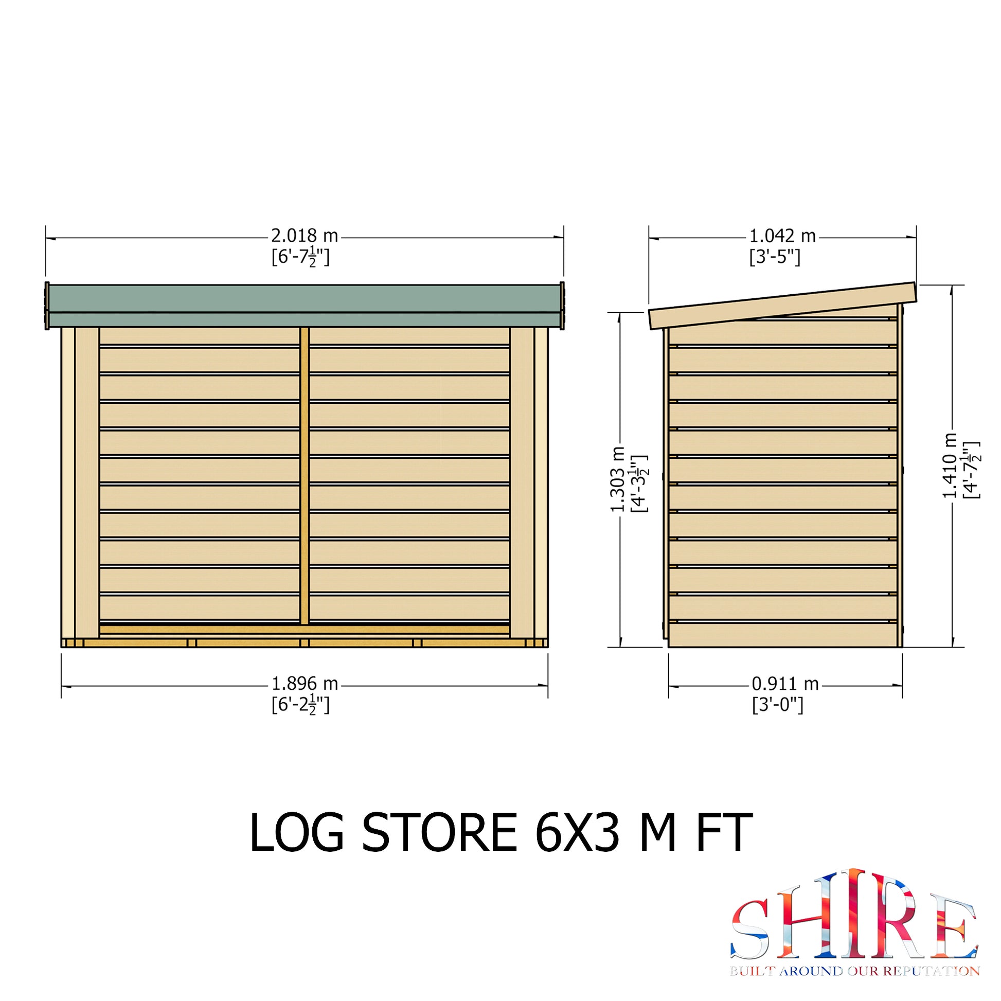 Shire Large Heavy Duty Log Store LOGL6231DSL-1AA