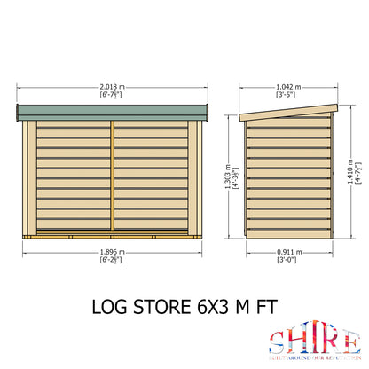 Shire Large Heavy Duty Log Store LOGL6231DSL-1AA