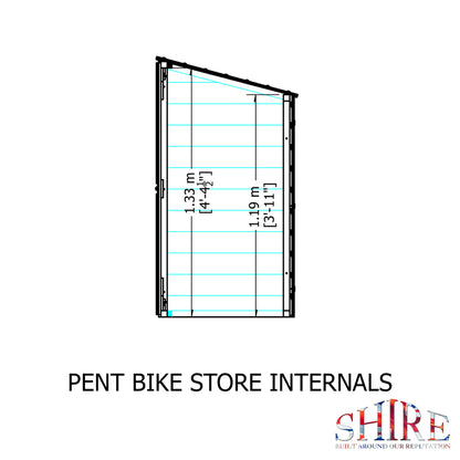 Shire Pent Shiplap Bike Store No Floor BIPT0603DSL-1AA