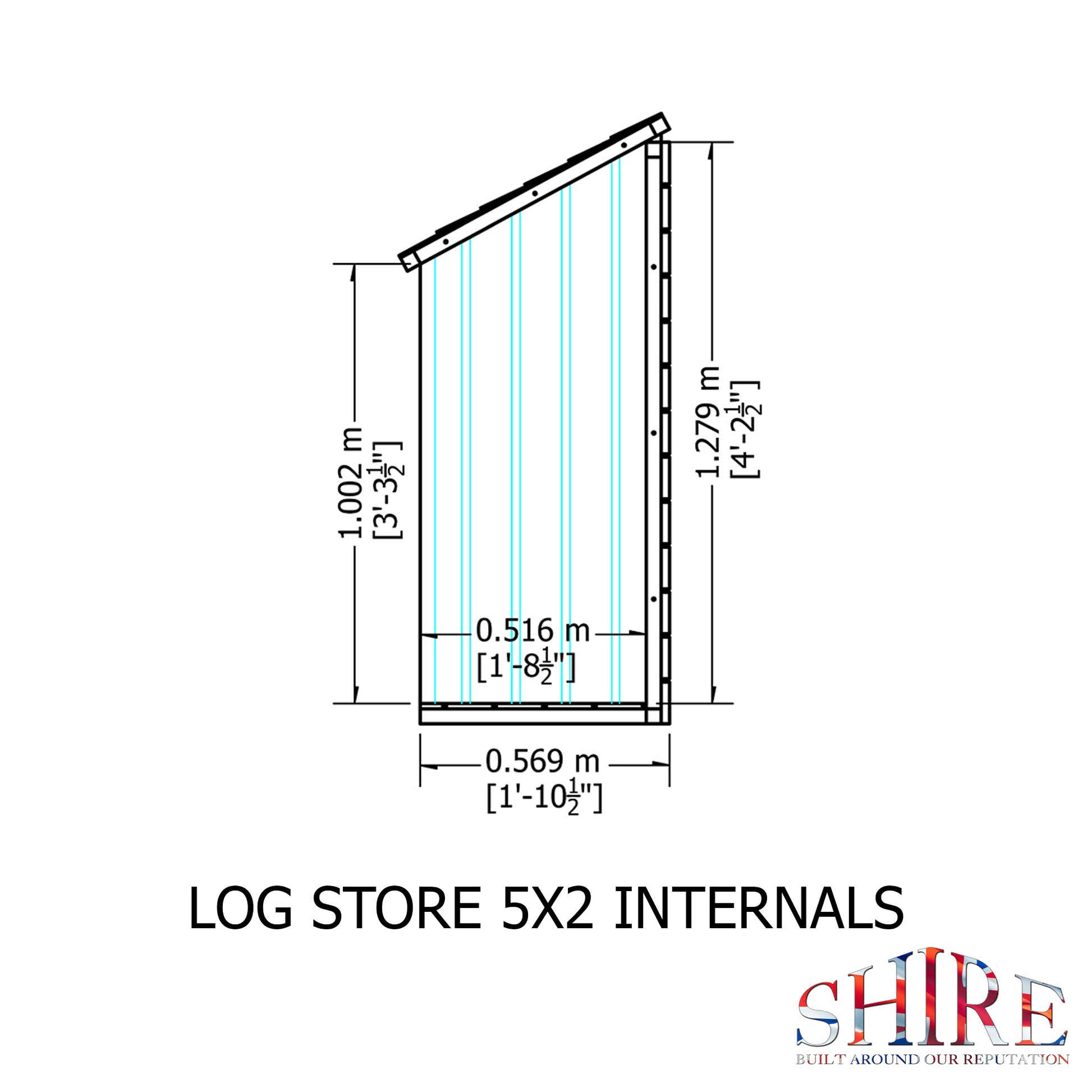 Shire Small Wooden Log Store LOGS0101DSL-1AA