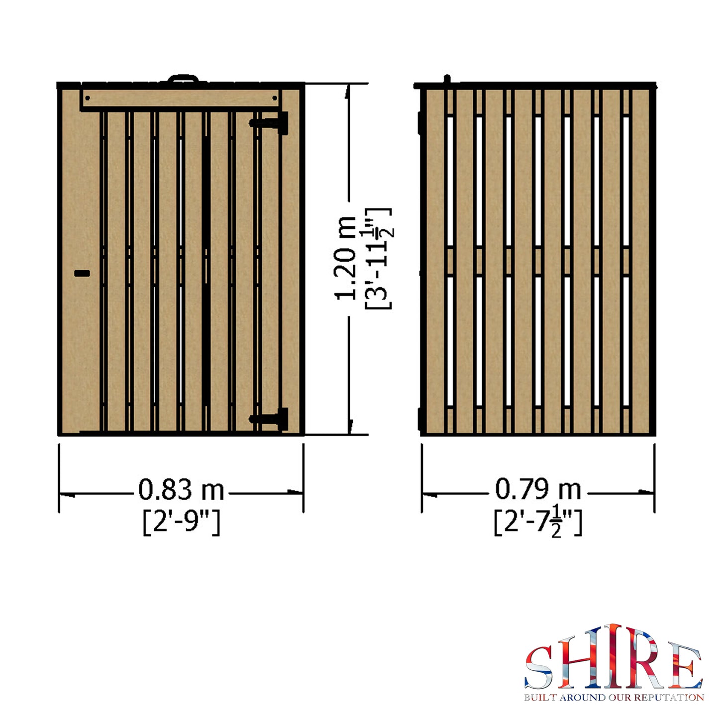 Shire Wheelie Bin Storage Store WHEE0101DSL-1AA
