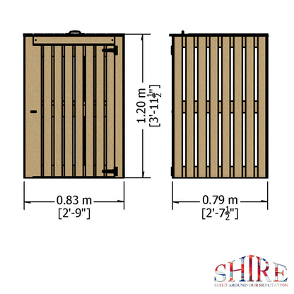 Shire Wheelie Bin Storage Store WHEE0101DSL-1AA