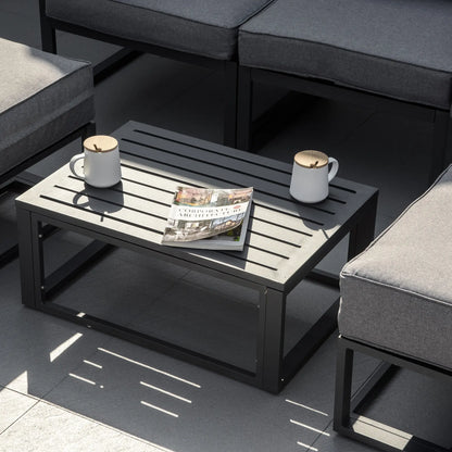 Outsunny 6 Piece Outdoor Garden Sofa Set with Coffee Table – Grey